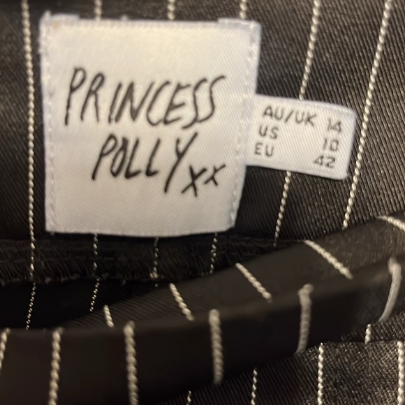 Princess Polly Wide Legged Pinstriped Pleated Trousers/ Size 10 - Picture 8 of 8